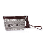 ZigZag Leather Geometric Wristlet Bag - Thailand