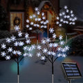 4 - Pack 80LED Solar Snowflake Stake Lights - 8 Modes, Waterproof Outdoor Christmas Decorations for Garden, Yard, Pathway, Walkway - Che Cose Belle
