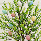 4' Pre-Lit Artificial Easter Egg Twig Tree with Greens and 48 Warm White LED Lights - Che Cose Belle