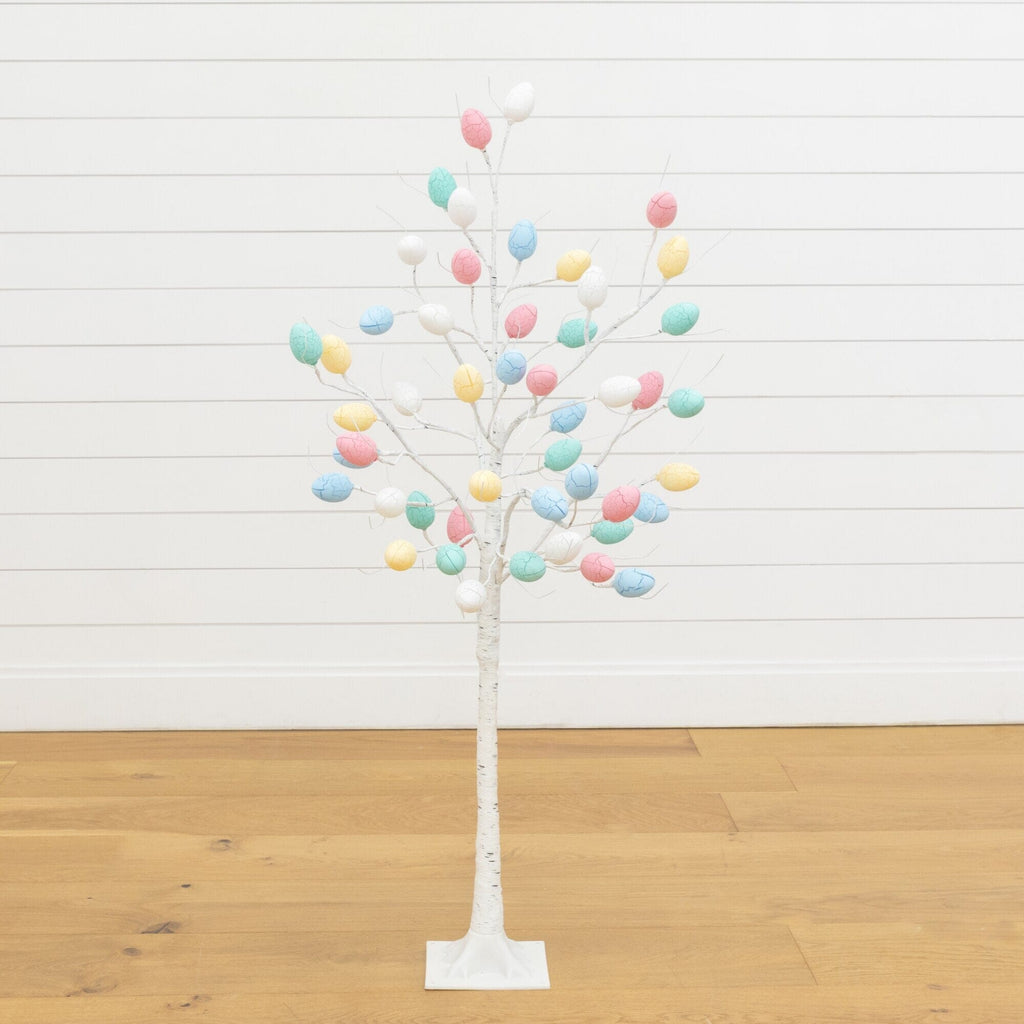 4' Pre-Lit Artificial Easter Twig Tree with 48 Egg Shaped LED Ornaments - Che Cose Belle