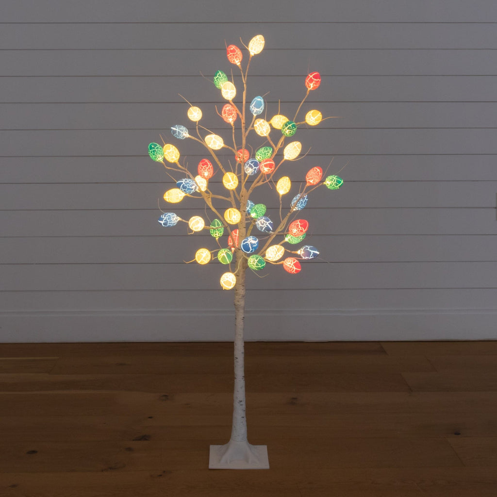 4' Pre-Lit Artificial Easter Twig Tree with 48 Egg Shaped LED Ornaments - Che Cose Belle
