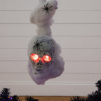 4' Pre-Lit Artificial Halloween Black Moon & Skull Tree with 250 Orange & Purple LED Lights - Che Cose Belle