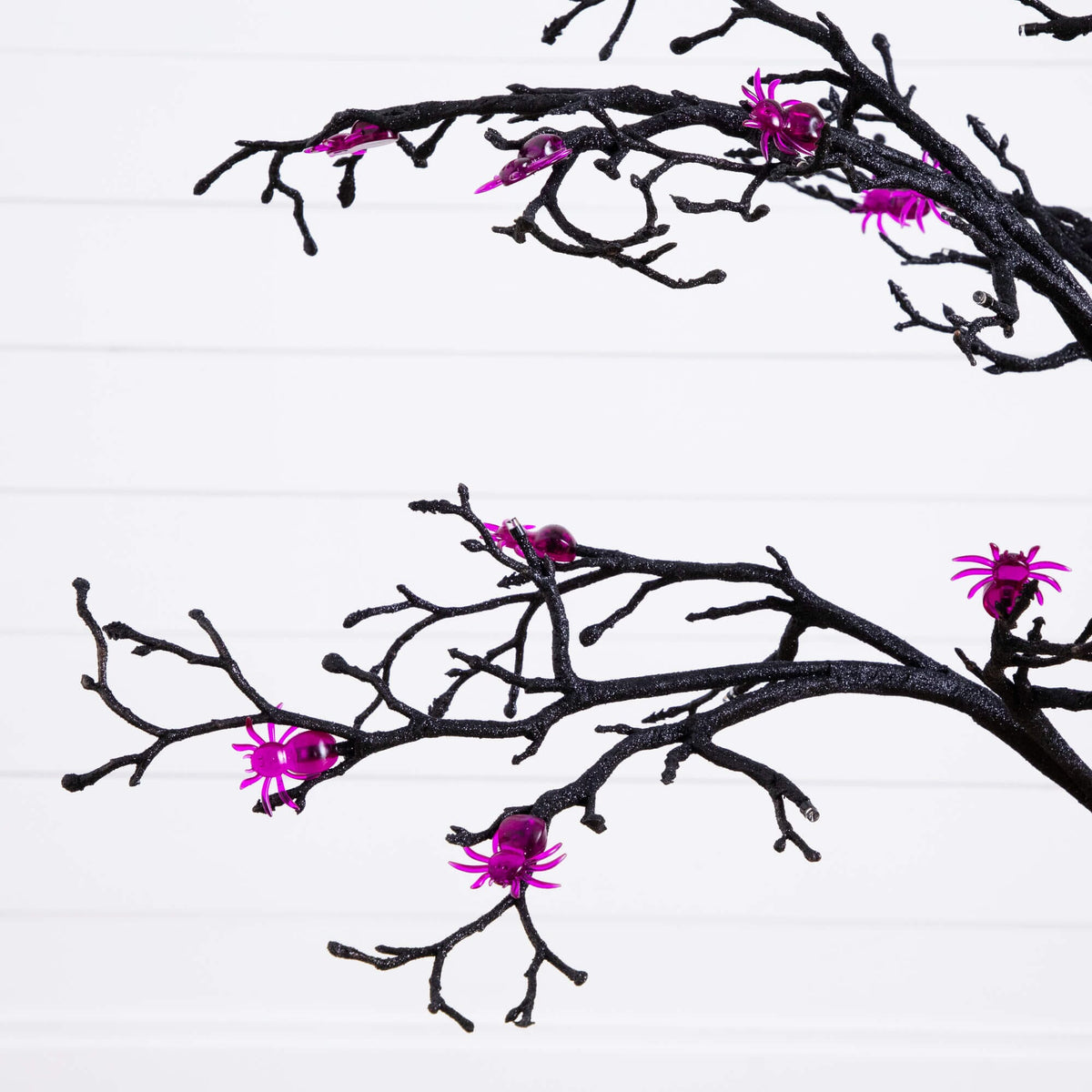 4' Pre-Lit Artificial Halloween Spider Twig Tree with 48 Purple LED Lights - Che Cose Belle