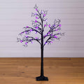4' Pre-Lit Artificial Halloween Spider Twig Tree with 48 Purple LED Lights - Che Cose Belle