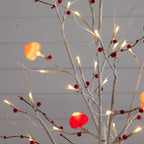 4' Pre-Lit Artificial Valentine's Day Twig Tree with 48 Heart Shaped LED Lights and Red Berries - Che Cose Belle
