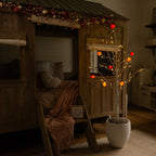 4' Pre-Lit Artificial Valentine's Day Twig Tree with 48 Heart Shaped LED Lights and Red Berries - Che Cose Belle