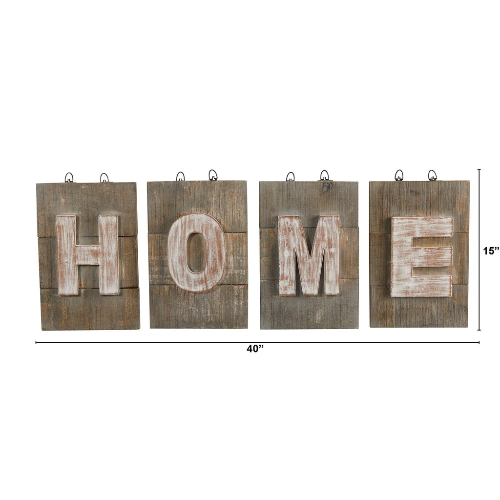 40” Rustic Farmhouse “HOME” Wall Art Decor - Che Cose Belle