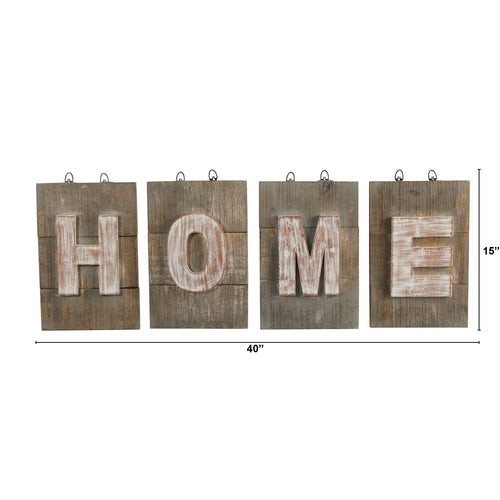 40” Rustic Farmhouse “HOME” Wall Art Decor - Che Cose Belle