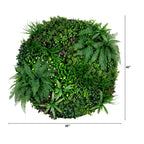 40” UV Resistant Almafi Coast Artificial Living Wall Art Panel in Black Aluminum Frame - Che Cose Belle