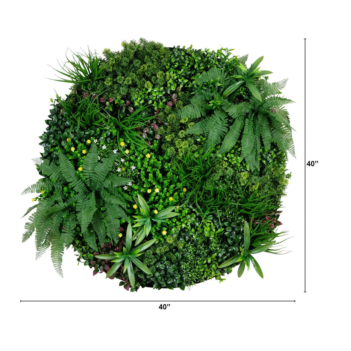 40” UV Resistant Almafi Coast Artificial Living Wall Art Panel in Black Aluminum Frame - Che Cose Belle