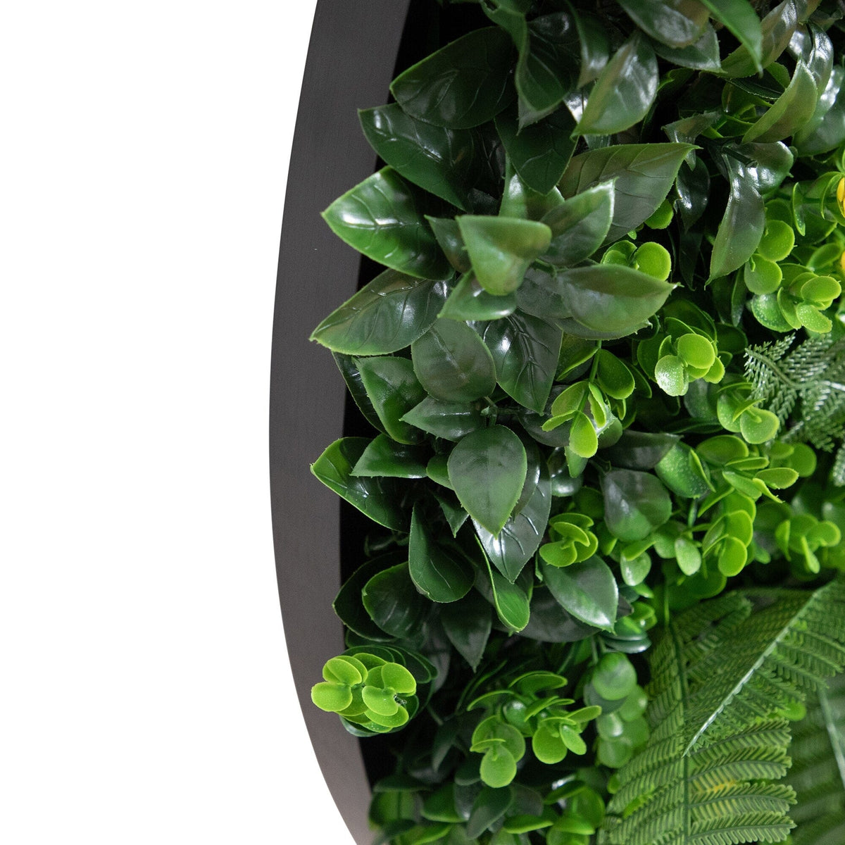 40” UV Resistant Almafi Coast Artificial Living Wall Art Panel in Black Aluminum Frame - Che Cose Belle