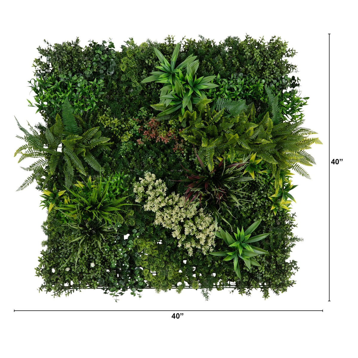 40” x 40” UV Resistant Amazon Rainforest Artificial Living Wall Panel (Indoor/Outdoor) - Che Cose Belle