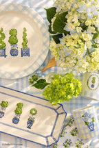 Blue & White Topiary Ceramic Tray