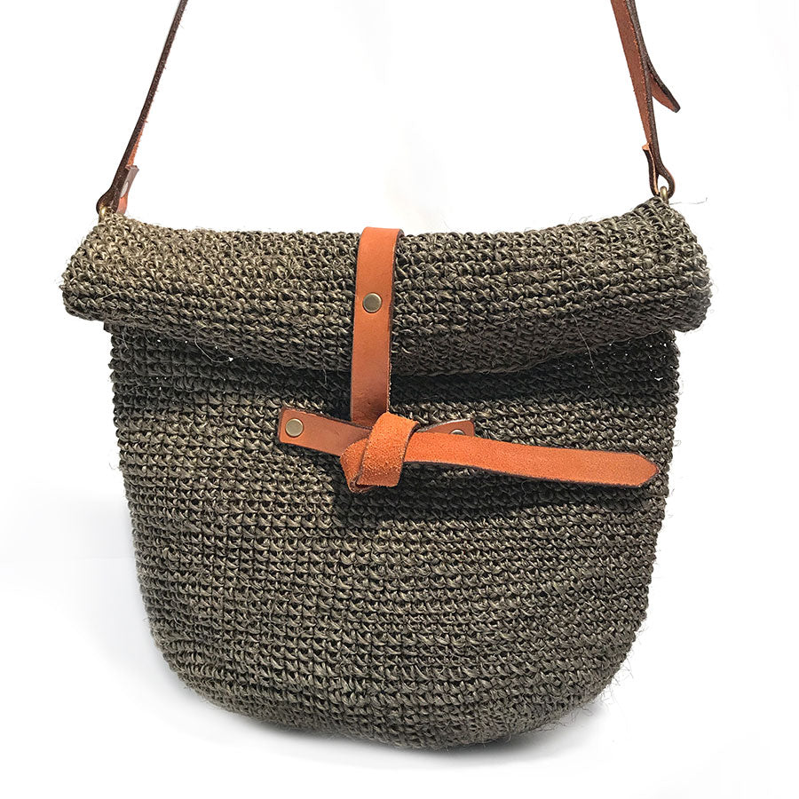 MINGA | Carmen Woven Crossbody Bag | Sage Green