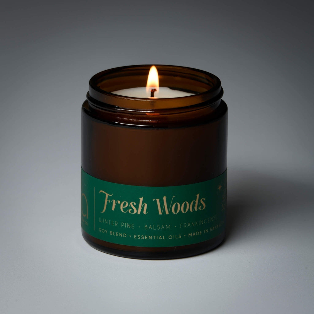 Fresh Woods Holiday Soy Blend Candle — Christmas Tree, Pine & Balsam