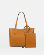 Elba medium size structured tote in vegetable-tanned leather
