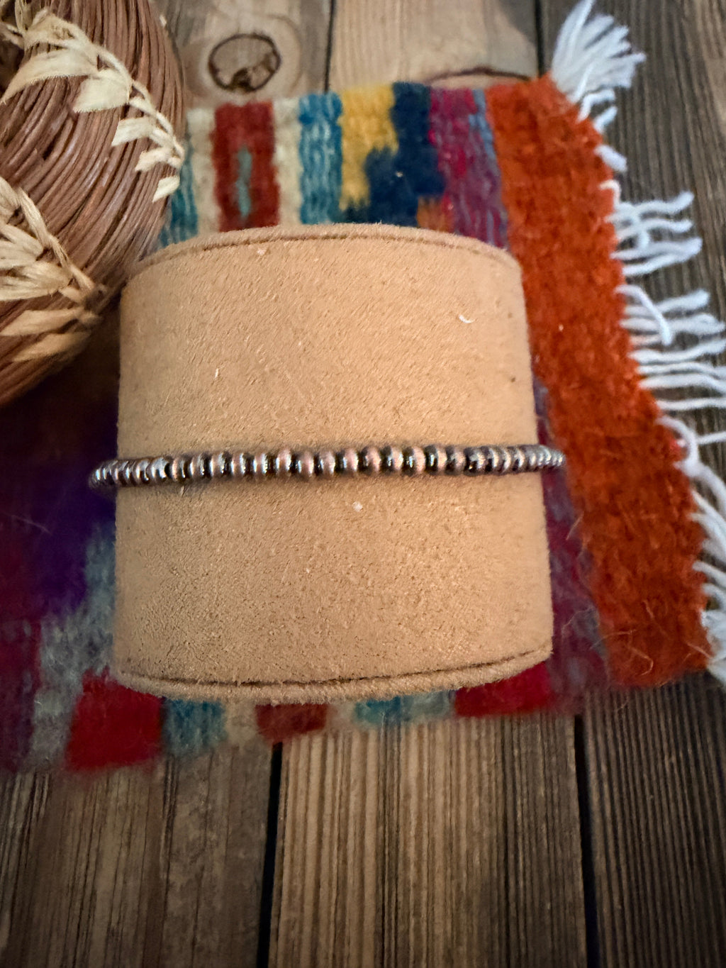 Handcrafted 3mm Copper Beaded Stretch Bracelet