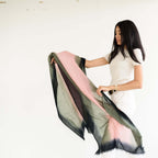 Iris Kiwi Cashmere Merino Handwoven Scarf