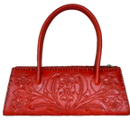 The Abby| Floral Hand-Tooled Leather Clutch & Crossbody