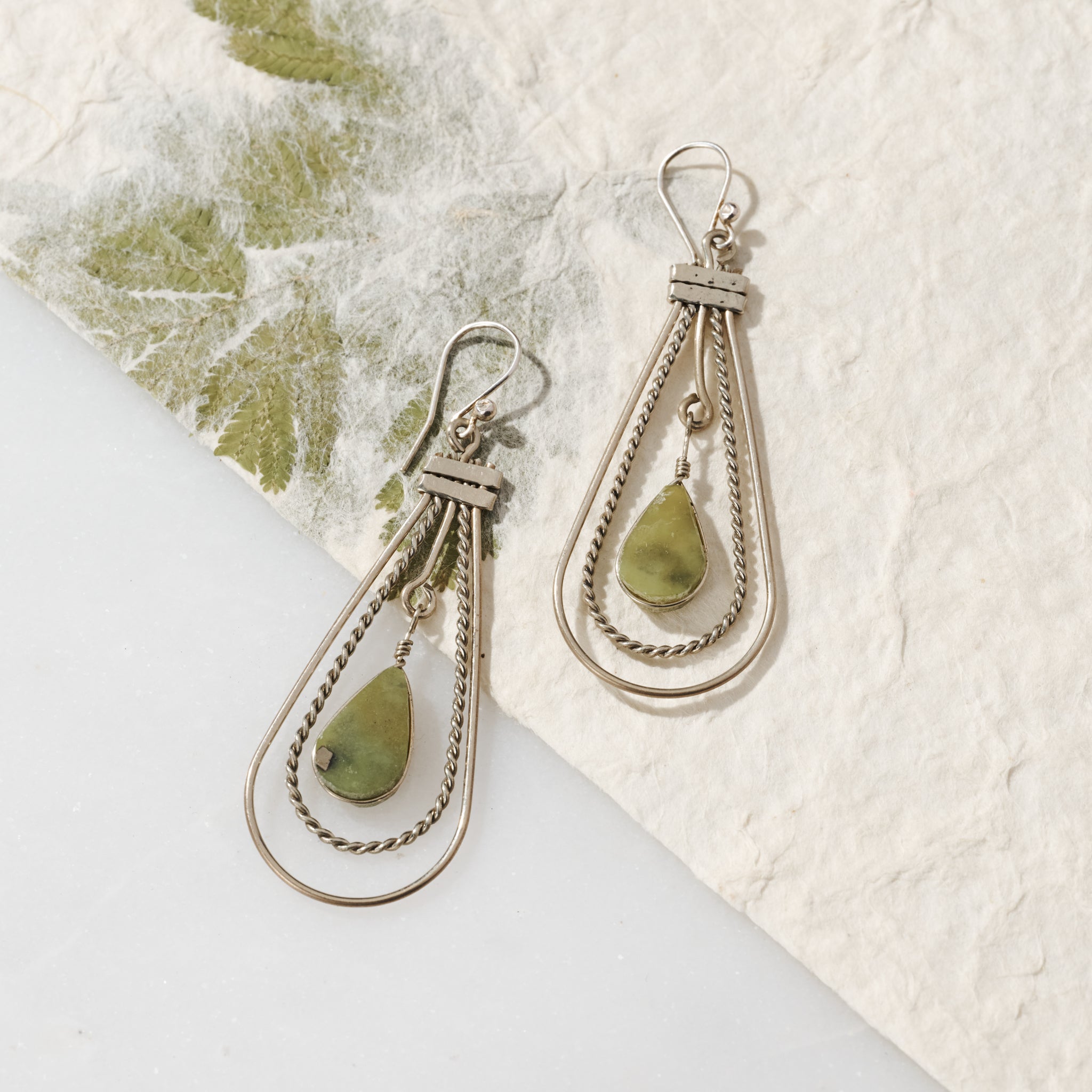 Ayni Serpentine Stone Earrings