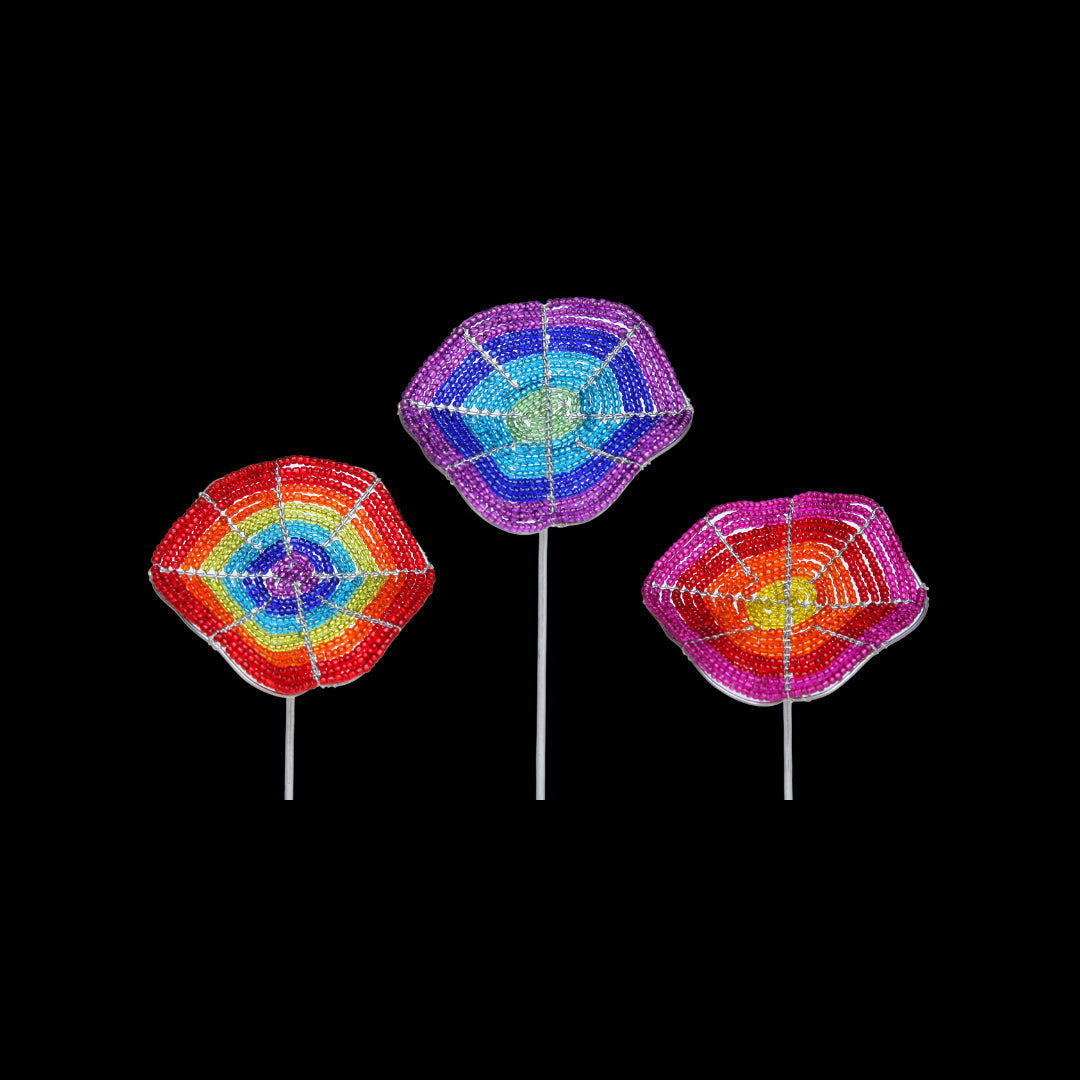 Wavy Flower Pot Stake, Asst (Set of 3)