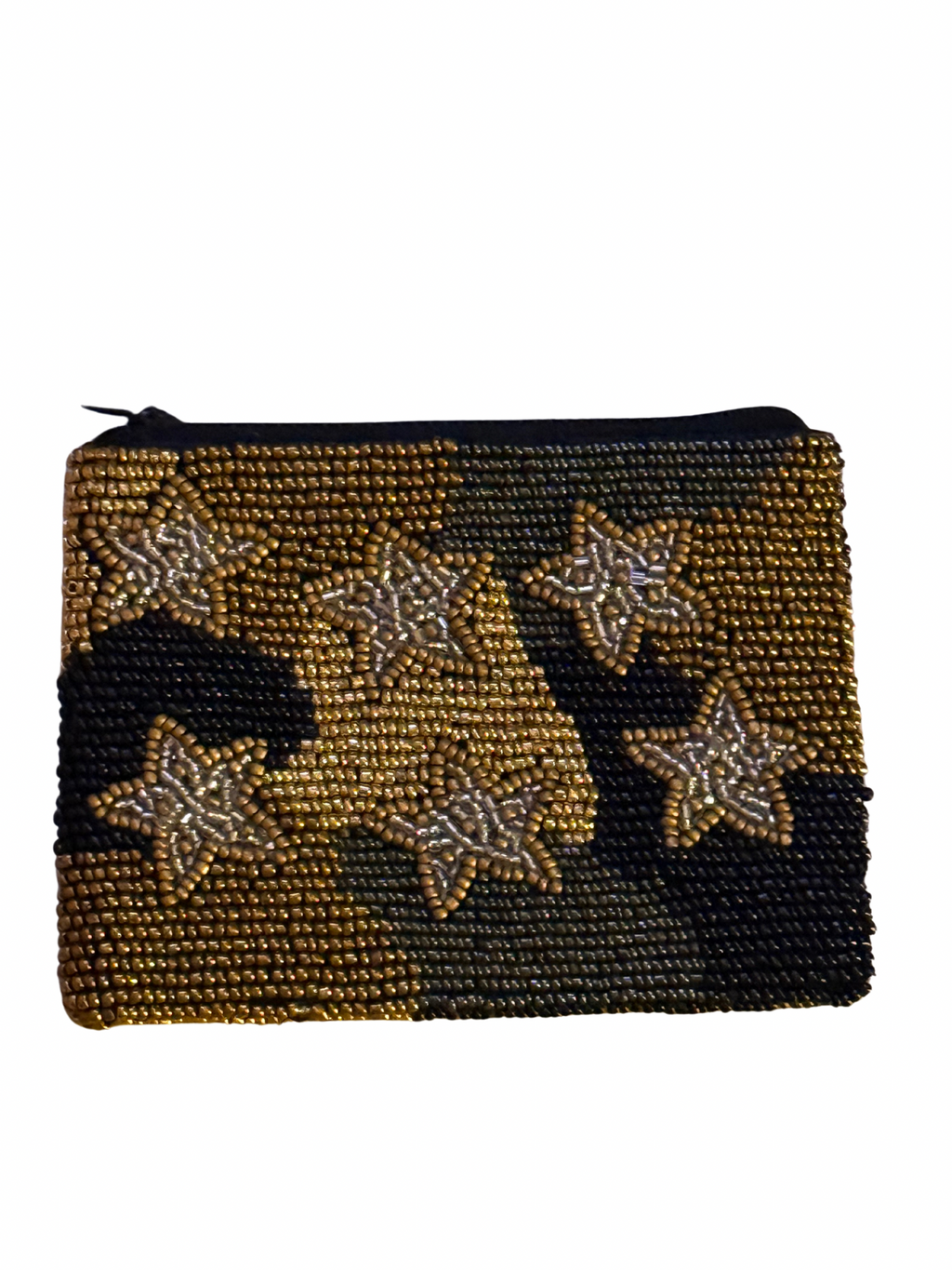 Stargazer Camo Beaded Coin Purse