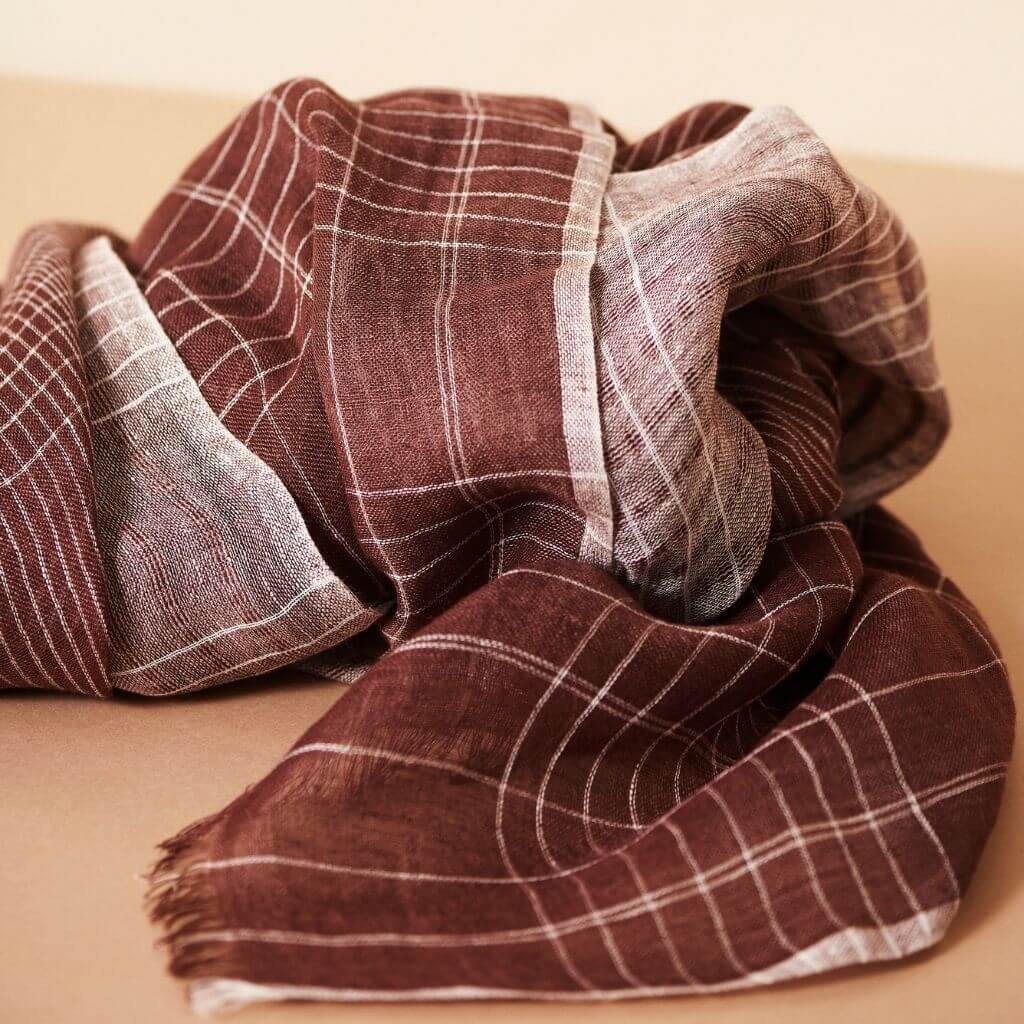 Auro Handwoven Linen Scarf