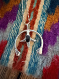 Handcrafted Sterling Silver & Black Onyx Naja Pendant by Joseph Martinez