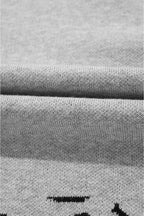 Leopard Mock Neck Side Slit Sweater