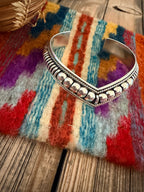 Handcrafted Rolled Sterling Silver Cuff Bracelet