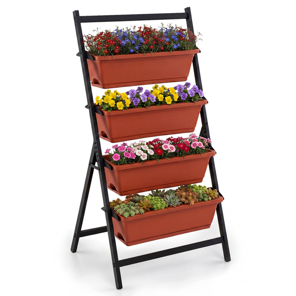 4-Tier Vertical Raised Garden Bed with Drainage Holes