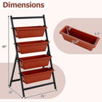 4-Tier Vertical Raised Garden Bed with Drainage Holes