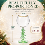 Natale Stemmed Wine Glassware, Single