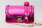 The Caris Fuchsia Leather Handbag