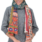 Songbird Rectangle Wool Scarf - Beige