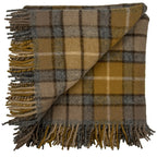 Highland Tweeds Pure New Wool  Fluffy Throw ~ Natural Buchanan ~