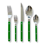 S/10 French Retro Flatware Set, Stainless Steel Rivet Cutlery Silverware