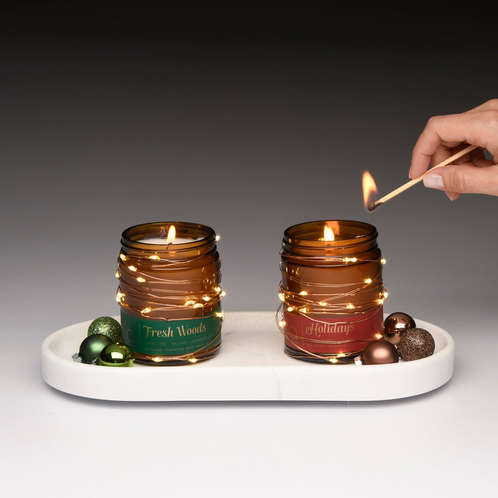 Fresh Woods + Holidays Holiday Duo — 2-Piece Christmas Soy Blend Candle Set