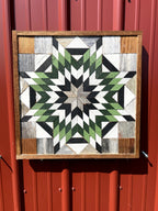 Amish Handmade Barn Quilt Wall Art – Reclaimed Barn Wood – 20.75” x 20.75”