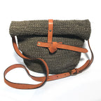 MINGA | Carmen Woven Crossbody Bag | Sage Green
