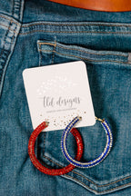 4th of July Glitter Hoops - Che Cose Belle