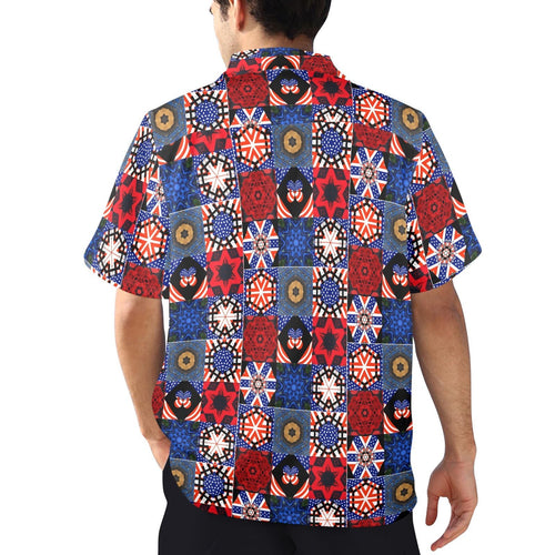 4th of July Pattern Men's All Over Print Hawaiian Shirt (Made in USA) - Che Cose Belle