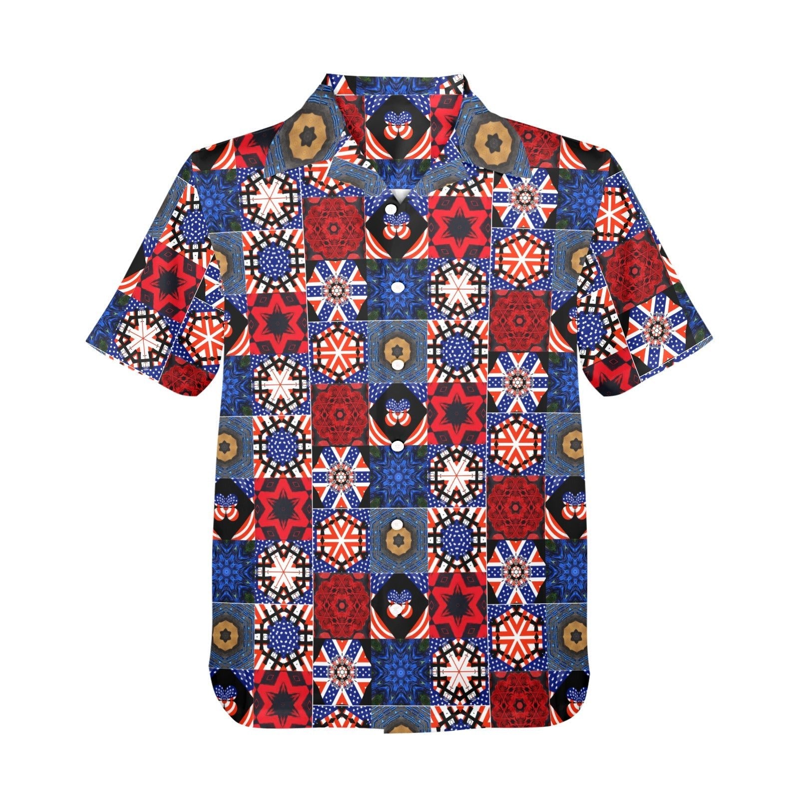 4th of July Pattern Men's All Over Print Hawaiian Shirt (Made in USA) - Che Cose Belle