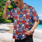 4th of July Pattern Men's All Over Print Hawaiian Shirt (Made in USA) - Che Cose Belle