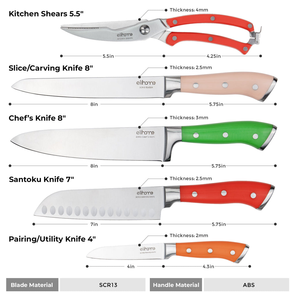 5 Piece Professional Kitchen Knife Set - Che Cose Belle