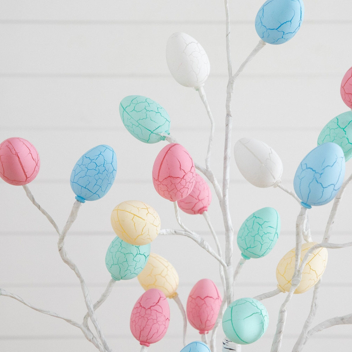 5' Pre-Lit Artificial Easter Twig Tree with 72 Egg Shaped LED Ornaments - Che Cose Belle