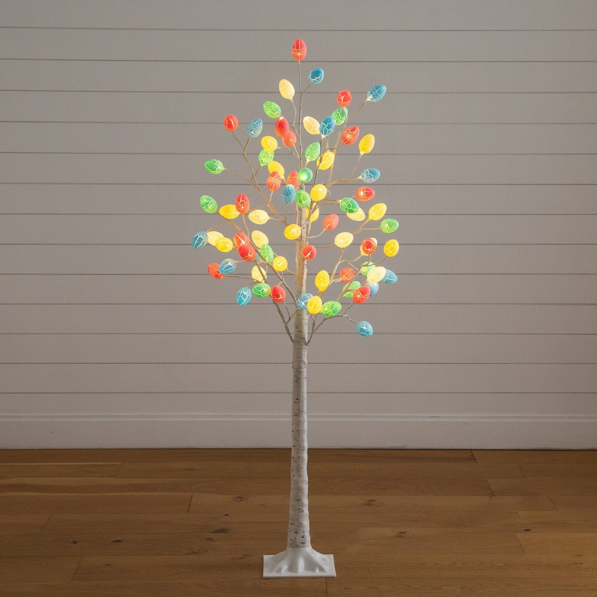 5' Pre-Lit Artificial Easter Twig Tree with 72 Egg Shaped LED Ornaments - Che Cose Belle