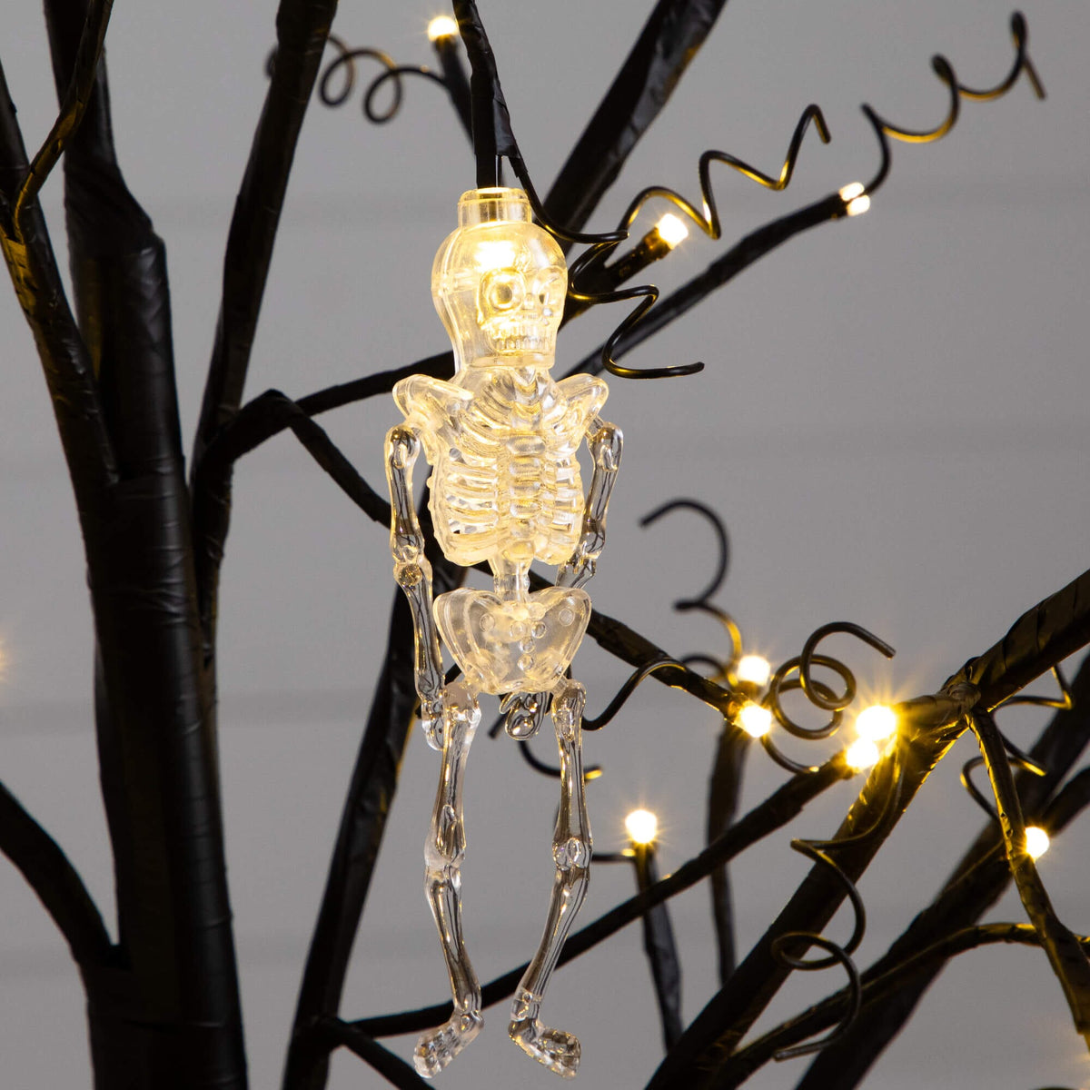 5' Pre-Lit Artificial Halloween Pumpkins and Skulls Ornament Tree with 72 Warm White LED Lights - Che Cose Belle