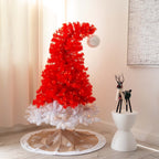 5’ Pre-Lit Artificial Holiday Red Santa’s Hat Christmas Tree with 300 LEDs & 720 Tips - Che Cose Belle