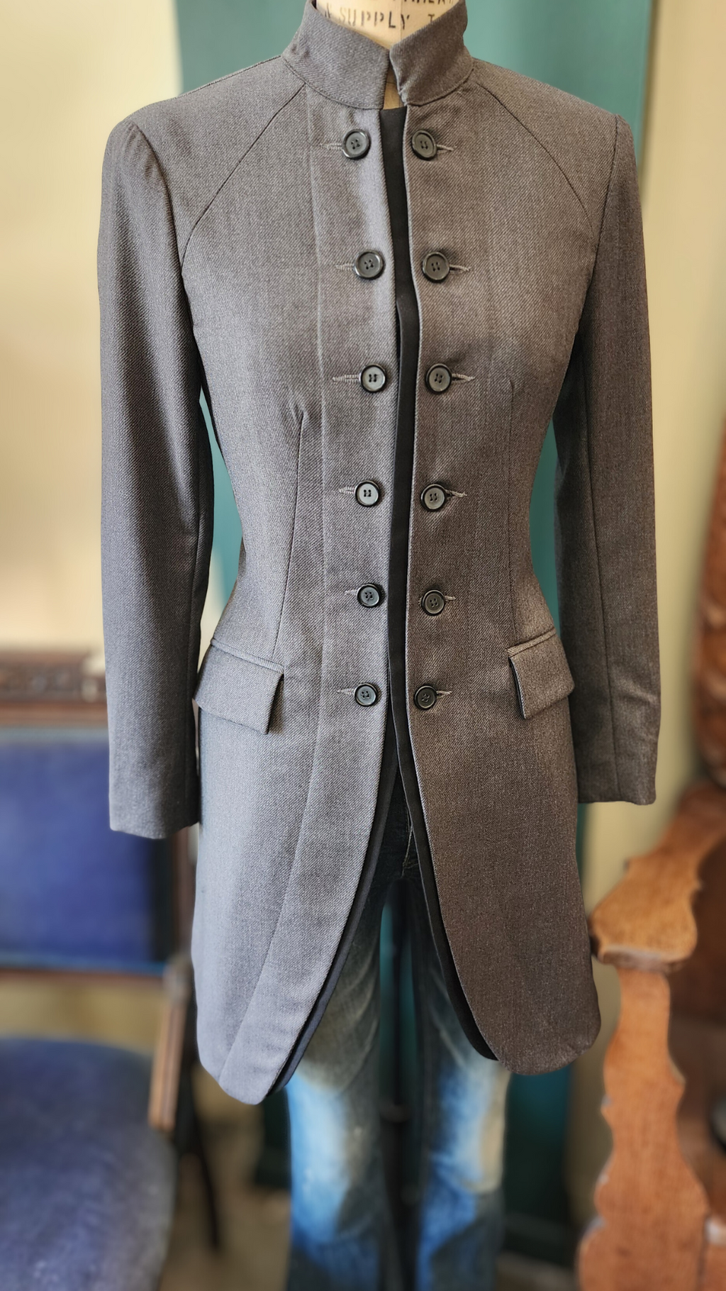 Women's Military Coat - Olive